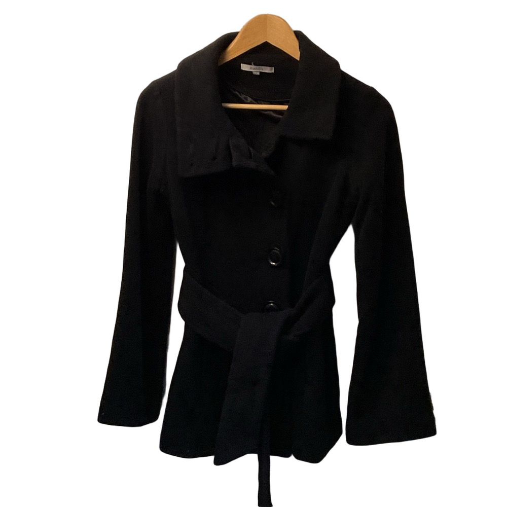 RW&CO. Elegant Black Pea Coat